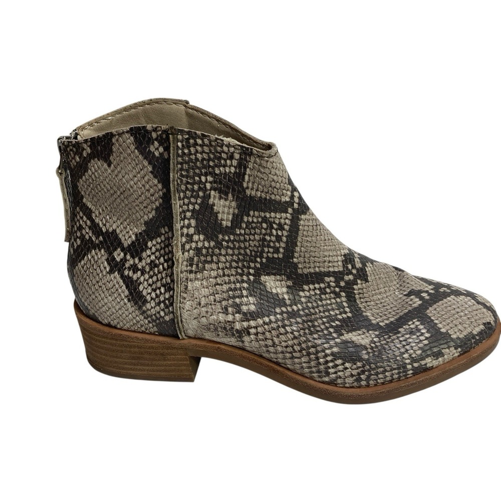 Dolce Vita Tavin Womens Faux Leather Ankle Booties‎ Size 7  Snakeskin Heel Zip